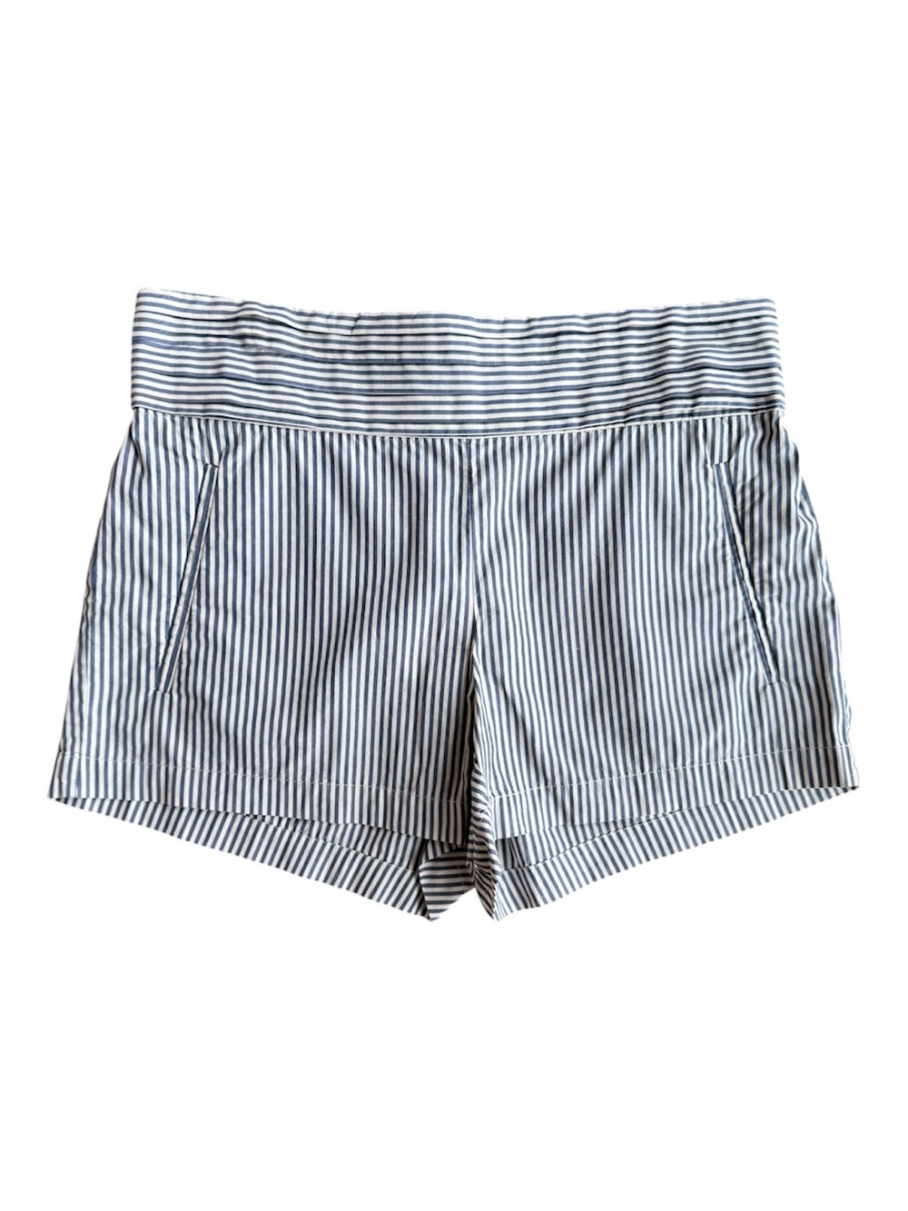 J. Crew Blue and Cream Striped Shorts. Size XS. Women’s Summer Shorts.